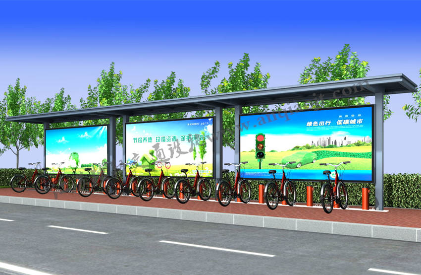 公共自行車(chē)棚AN2011-公共自行車(chē)雨棚設計圖片