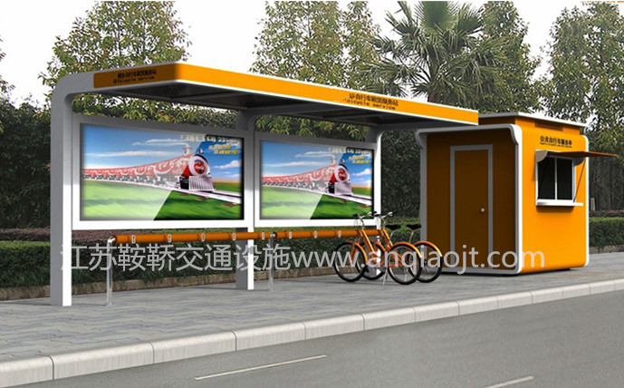 公共自行車(chē)棚AN2007-公共自行車(chē)雨棚設計圖片