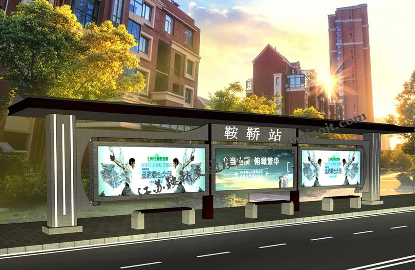 仿古候車(chē)亭AN1118-公交車(chē)站臺站亭公交站牌